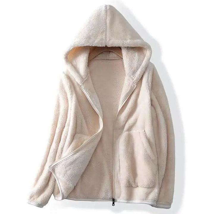 Women’s Soft Fleece Hoodie Jacket with Front Pocket