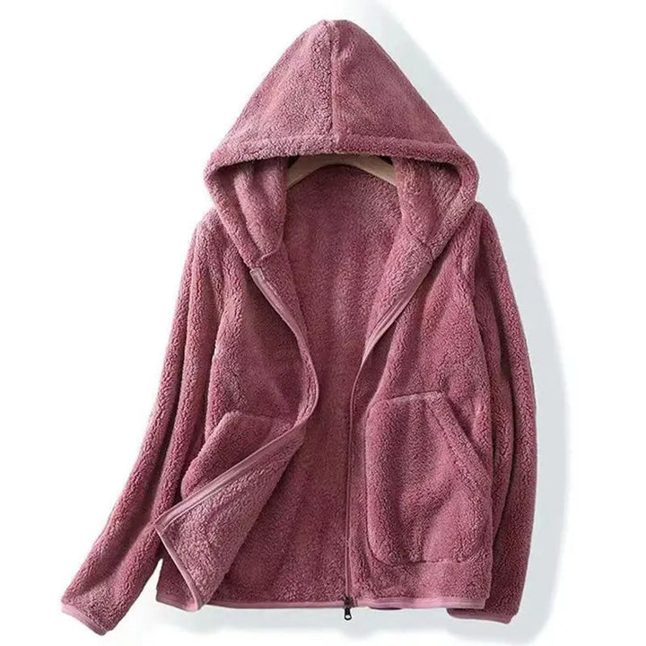 Women’s Soft Fleece Hoodie Jacket with Front Pocket